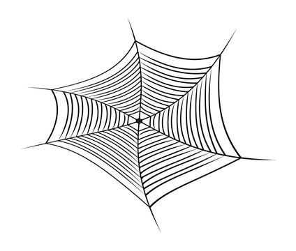 Halloween spider web, cobweb symbol, icon. vector illustration isolated on white background.