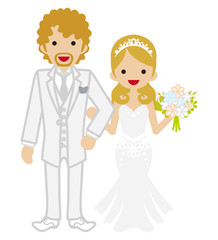Wedding -Heterosexual Couple -Blond hair