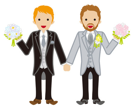 Wedding -gay couple -Red hair