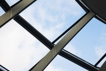 Detail of a large glass dome