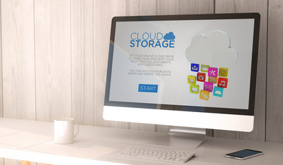 desktop computer cloud storage