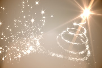 Christmas tree spiral of light