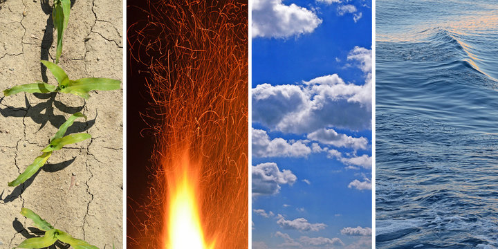 erde, feuer, wasser, luft