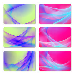 Set of backgrounds template for gift, credit, business cards or flyers