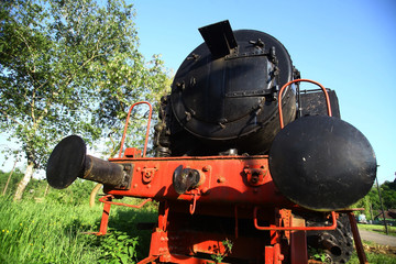 Abandoned steam locomotive