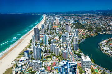 Obraz na płótnie Canvas Aerial view of the Gold Coast, Australia
