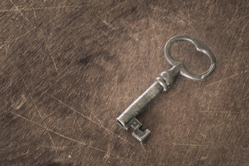 Vintage key in old retro style
