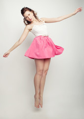 Fototapeta premium Picture a beautiful fairy flying girl 