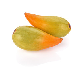 India sapodilla fruit white background