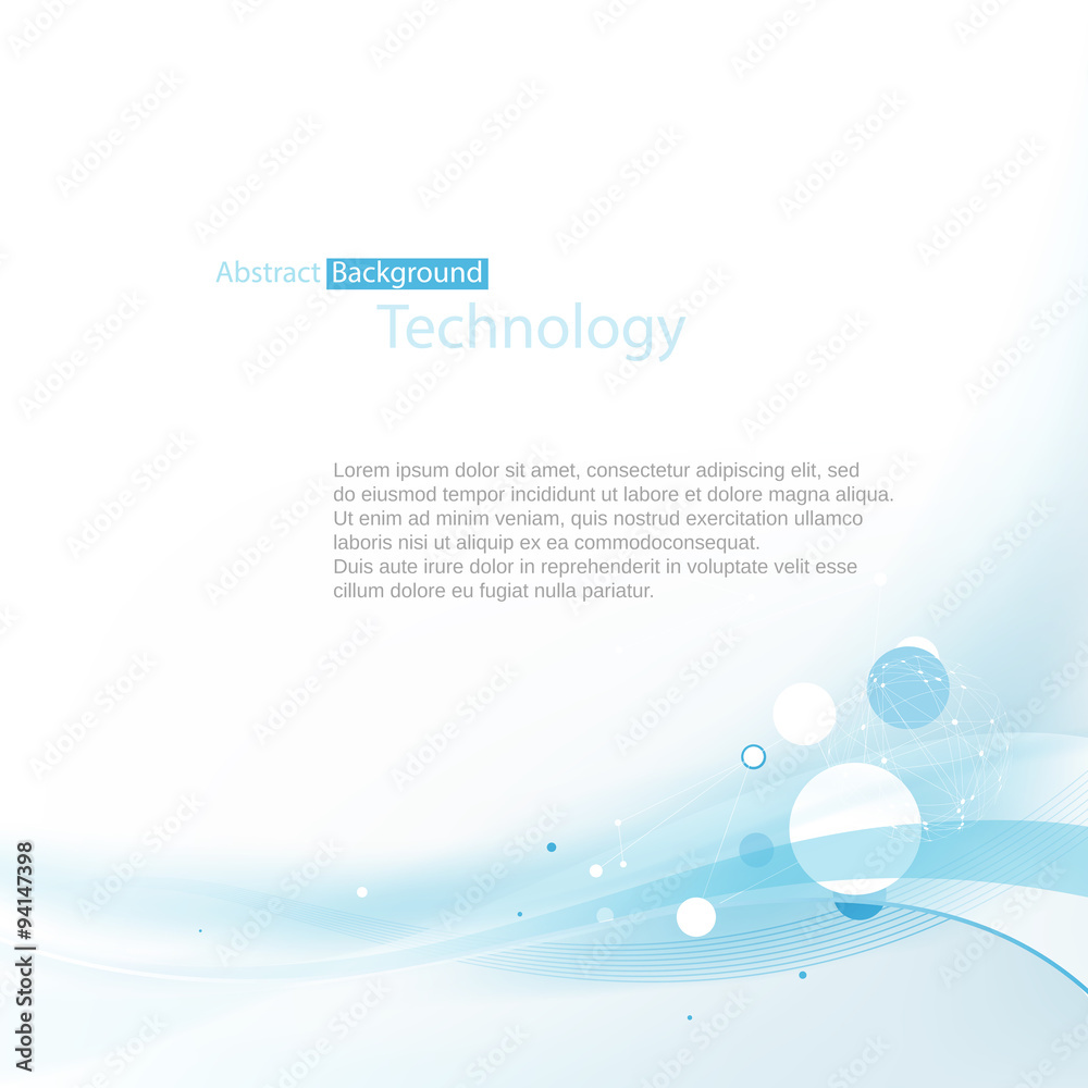 Aufkleber Blue abstract technology background. With space for your text