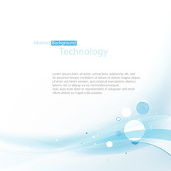 Blue abstract technology background. With space for your text
