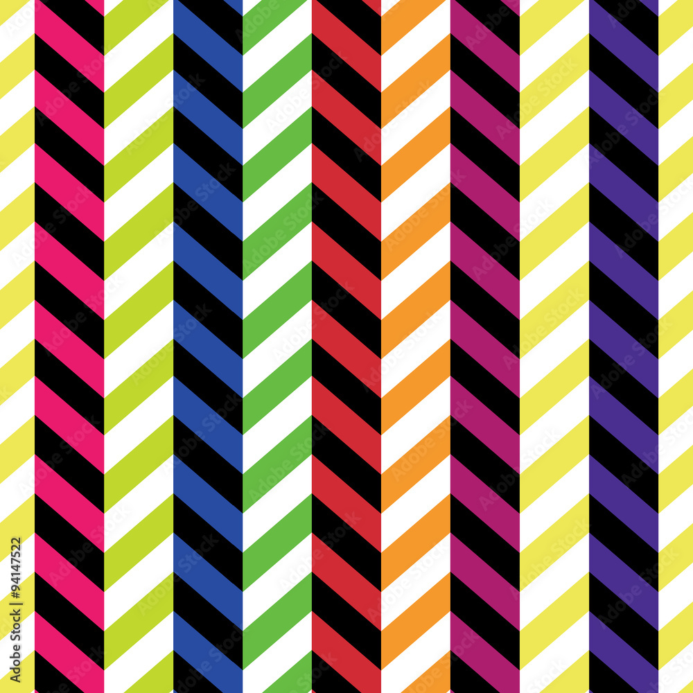 Poster seamless colorful chevron pattern. vector