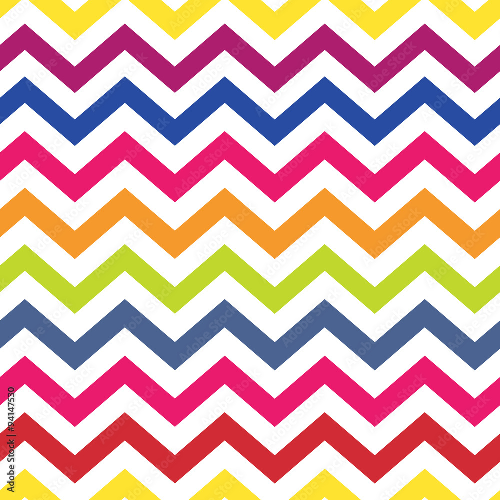 Poster Chevron pattern seamless colorful vector