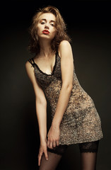 Naklejka premium Beautiful fashion model 