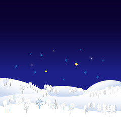 Naklejka premium 冬 風景