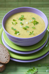 Gemüsecremesuppe,  vegan 