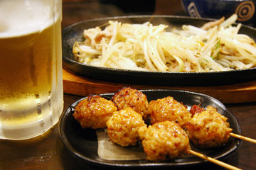 つくねでビール　Tsukune yakitori