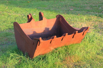 rostige Baggerschaufel