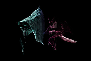 two people doing movements in the LED Strip Light