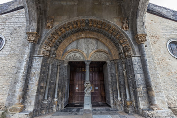 Fototapeta na wymiar The Eglise Sainte Marie in Oloron, France. On the Camino de Santiago.