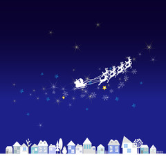 Naklejka premium 冬 風景 クリスマス 街並み