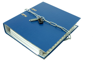 File folders locked with key chain.