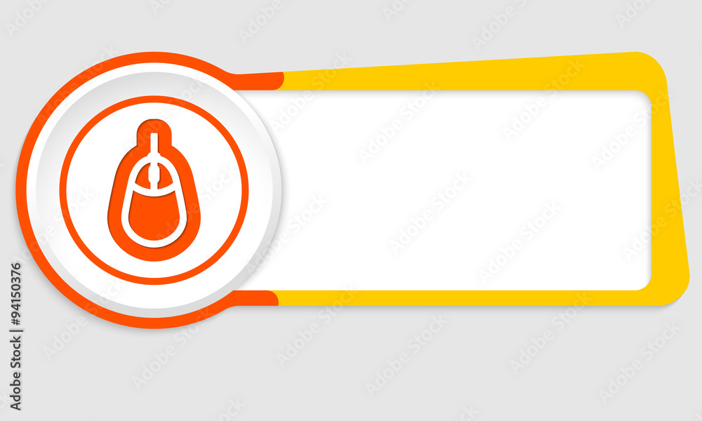 Fototapete Vector abstract button for your text and mouse