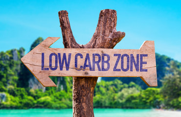 Low Carb Zone arrow with beach background