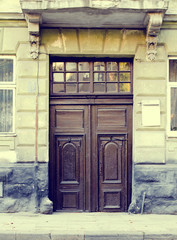 Fototapeta na wymiar The old vintage wooden doors