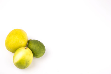 Lemons isolated on a white background..