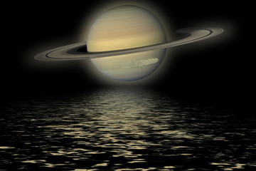 Planet Saturn. Elements of the furnished by NASA.
