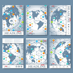 Modern vector set of brochures, magazine, flyer, booklet, cover