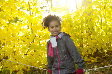 Child on autumn season portrait