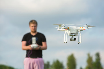 Adult Using Camera Drone