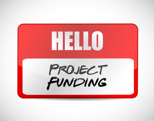 Project Funding name tag sign concept