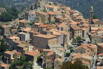 Fototapeta na wymiar Corse, village de Speloncato en Balagne