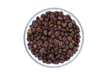 Coffee beans on a white background
