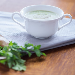 Bowl of fresh soup
