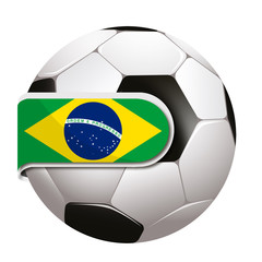 Ball with brazilian flag