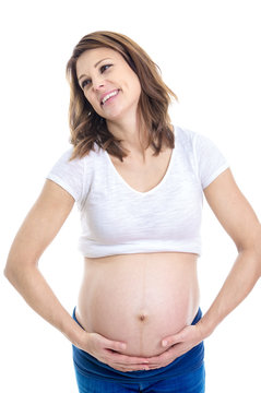 beautiful Portrait of young pregnant woman