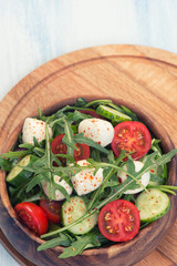 Salad with mozzarella