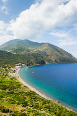 A scenic view of Filicudi island seashore, Sicily, Italy. - 94156984