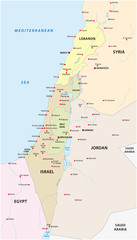 Israel and lebanon map