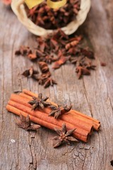 star anise and cinnamon