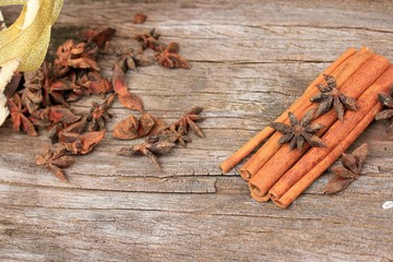 star anise and cinnamon