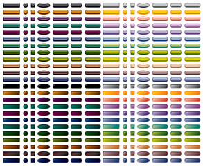 A colorful set of 336 web buttons