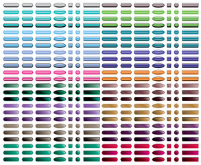 A colorful set of 336 web buttons