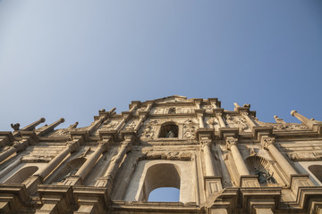 Obraz premium Ruins of St. Paul's - the famous landmark in Macau (Macao)