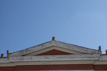 Rooftop with Akrokeramo, ceramic decorative antefix.