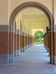 The portrait of university corridor in Taiwan